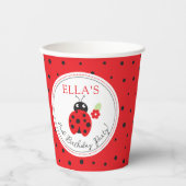 Leukste kleine lieveheersbeestje kinderen verjaard papieren bekers (Voorkant)