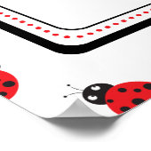 Leukste kleine lieveheersbeestje kinderen verjaard poster (Hoek)