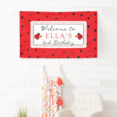 Leukste kleine lieveheersbeestje kinderen verjaard spandoek (Insitu)