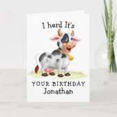 Leukste koe verjaardagskaart ooit kaart (Voorkant)