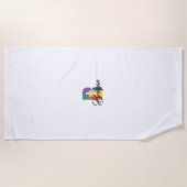 Leukste luxe geometrische initiaal naam B wit Strandlaken (Voorkant)