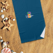 Leukste luxe kleurrijke letter naam B oceaan blauw Strandlaken