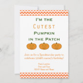 Leukste pompoen patch oktober pompoenen verjaardag kaart (Voorkant)