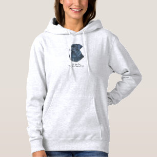 leukste slogan met portret van zwarte labrador dog hoodie