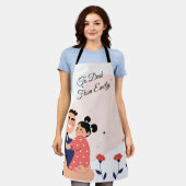 Leukste vader en dochter illustratie schort (Gedragen)