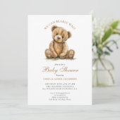 LeukWe kunnen bijna niet wachten op Teddy Bear Bab Kaart (Staand voorkant)