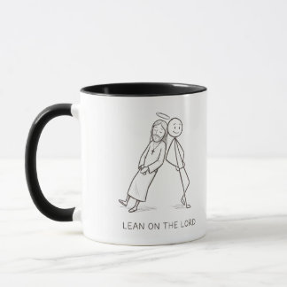 Leun op de Heer Stick Figure Christelijke Koffiemo Mok