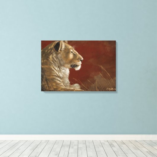 Leuness in het digitale schilderij Shade Canvas Afdruk (Insitu (Houten vloer))