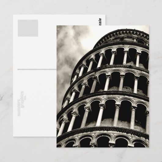 leuningtoren van pisa briefkaart (Voorkant / Achterkant)