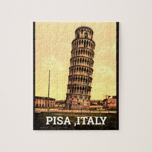  leuningtoren van Pisa - Italië Legpuzzel (Verticaal)