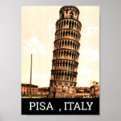  leuningtoren van Pisa - Italië Poster (Voorkant)