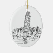 leuningtoren van pisa keramisch ornament (Rechts)