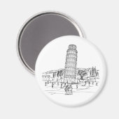 leuningtoren van pisa magneet (Voorkant / Achterkant)