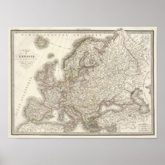 L'Europe Atlas-kaart Poster (Voorkant)