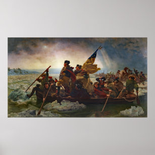 Leutze Washington Crossing Delaware Painting Poster