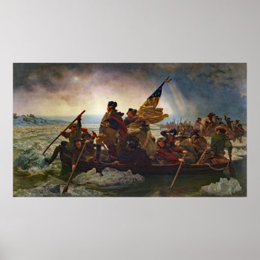 Leutze Washington Crossing Delaware Painting Poster (Voorkant)