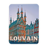 Leuven Belgique Photo Vintage Magneet (Verticaal)