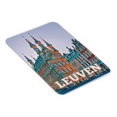 Leuven Belgique Photo Vintage Magneet (Rechterzijde)