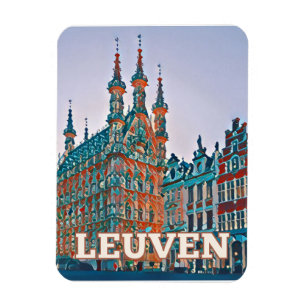 Leuven Belgique Photo Vintage Magneet