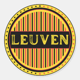 Leuven City Pride Emblem – Belgian Identity Ronde Sticker