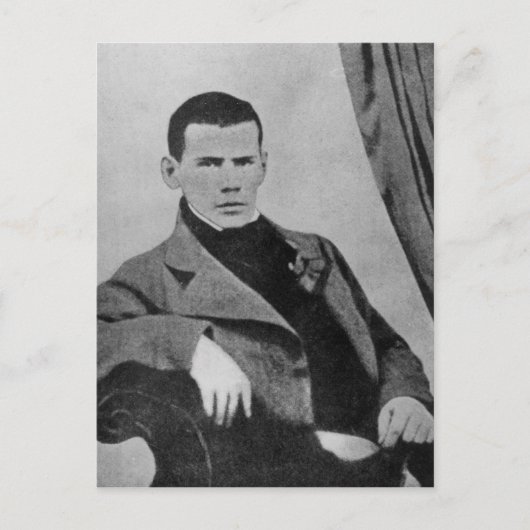 Lev Nikolaevich Tolstoy als student Briefkaart (Voorkant)