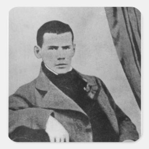 Lev Nikolaevich Tolstoy als student Vierkante Sticker