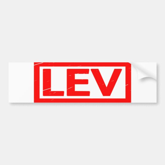 Lev Stamp Bumpersticker (Voorkant)