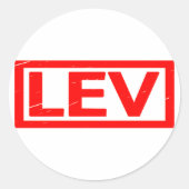 Lev Stamp Ronde Sticker (Voorkant)