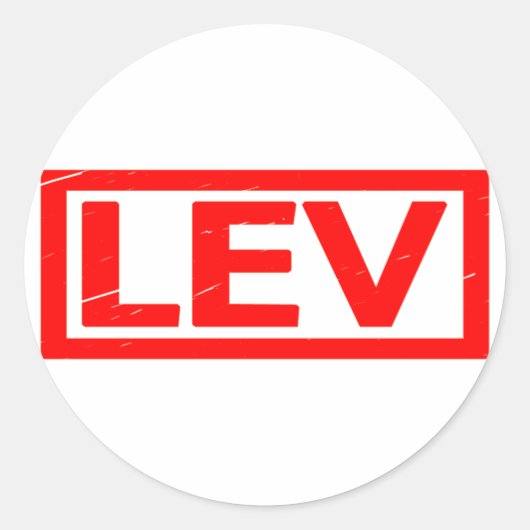 Lev Stamp Ronde Sticker (Voorkant)