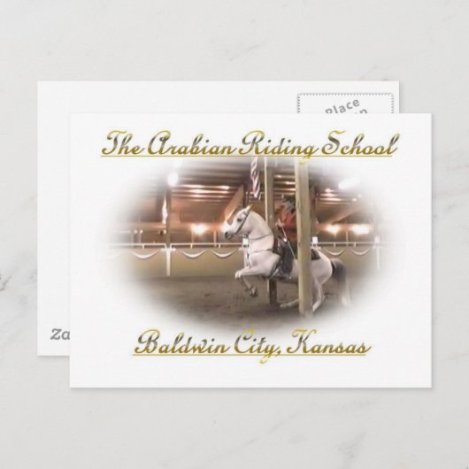 Levade met rider, Briefkaart (Voorkant / Achterkant)