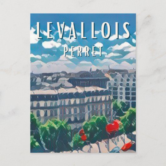 Levallois Perret Photo Vintage Briefkaart (Voorkant)