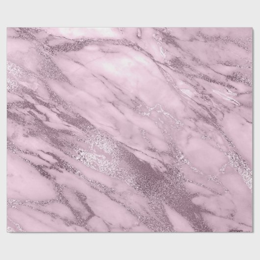 Levander Mauve Marble Stone Abstracte Metalli Cadeaupapier (Vlak)