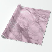 Levander Mauve Marble Stone Abstracte Metalli Cadeaupapier (Uitgerold)