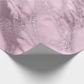 Levander Mauve Marble Stone Abstracte Metalli Cadeaupapier (Hoek)
