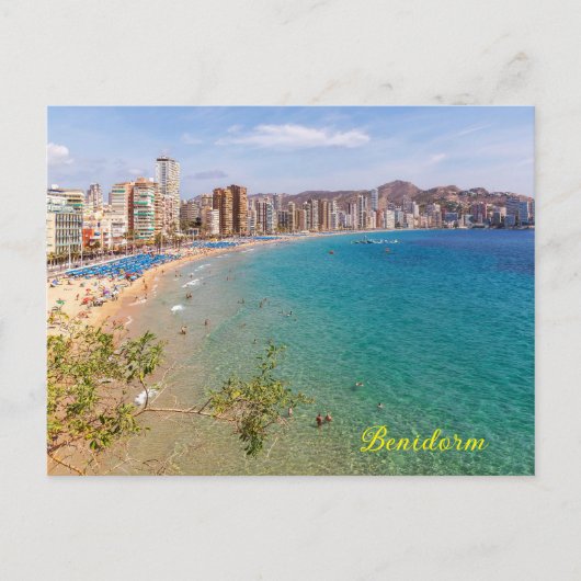 Levant Beach, Benidorm, Costa Blanca, Spanje Briefkaart (Voorkant)