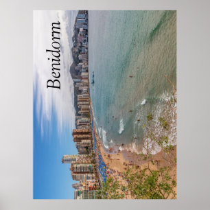 Levant Beach, Benidorm, Costa Blanca, Spanje Poster
