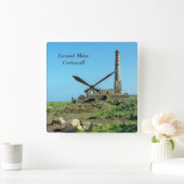 Levant Mine Cornwall Engeland Foto Vierkante Klok (Huis)