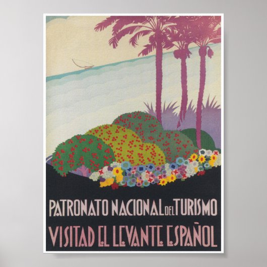 Levante Spain Vintage Travel Poster (Voorkant)