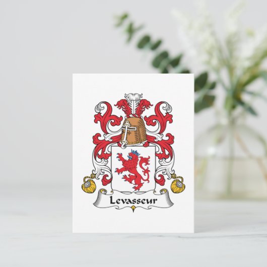 Levasseur Family Crest Briefkaart (Staand voorkant)