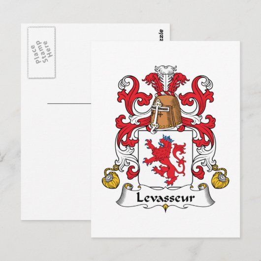Levasseur Family Crest Briefkaart (Voorkant / Achterkant)