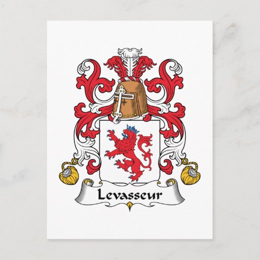 Levasseur Family Crest Briefkaart (Voorkant)