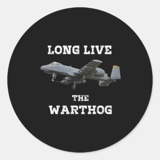 Leve de A10 Whog Military Fighter Jet Ronde Sticker