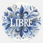 Leve de Vrije Quebec! Ronde Sticker (Voorkant)