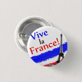 Leve Frankrijk! Ronde Button 3,2 Cm (Voorkant /achterkant)