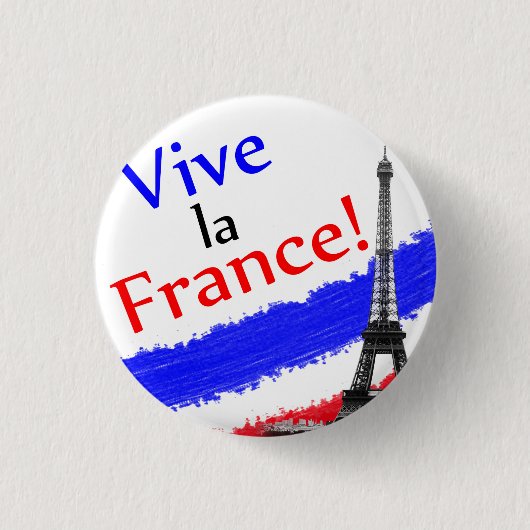 Leve Frankrijk! Ronde Button 3,2 Cm (Voorkant)