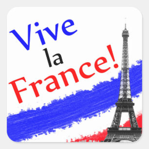 Leve Frankrijk! Vierkante Sticker