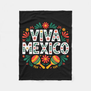 Leve Mexico kleurrijk volks kunst Mexicaanse onafh Fleece Deken