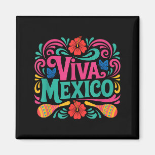 Leve Mexico kleurrijk volks kunst Mexicaanse onafh Magneet