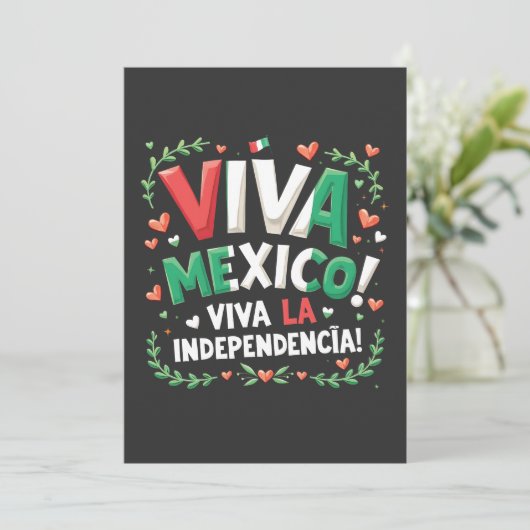 Leve Mexico Leve de Onafhankelijkheid Onafhankelij Feestdagenkaart (Staand voorkant)