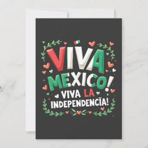 Leve Mexico Leve de Onafhankelijkheid Onafhankelij Feestdagenkaart